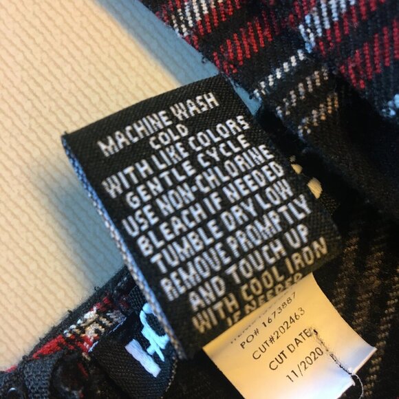 Hot Topic Suspender Skirt Small Red Black Plaid Removable Suspenders Twee Punk - Picture 9 of 9